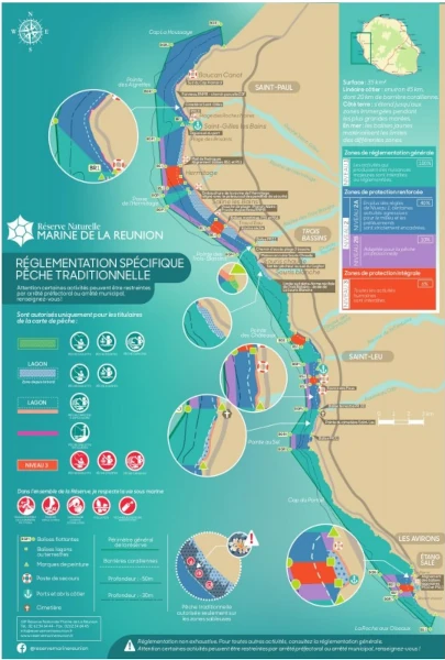 Règlementation spécifique de la pêche traditionnelle dans le périmètre de la RNMR (source: RNMR)