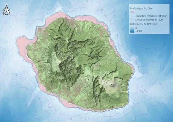 Zone fonctionnelle des poissons démersaux 0-100m (source: CRPMEM Réunion, 2026)