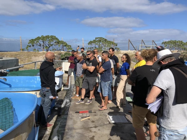 Les pêcheurs palangriers en formation avec le directeur de Kelonia (Photo: CRPMEM Réunion, projet SaveTurtleRUN 2025)