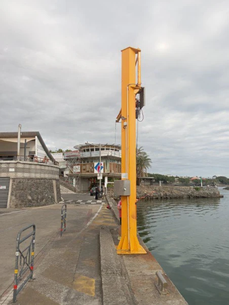 La potence de débarquement à Saint-Pierre (Photo: CRPMEM Réunion, 2026)
